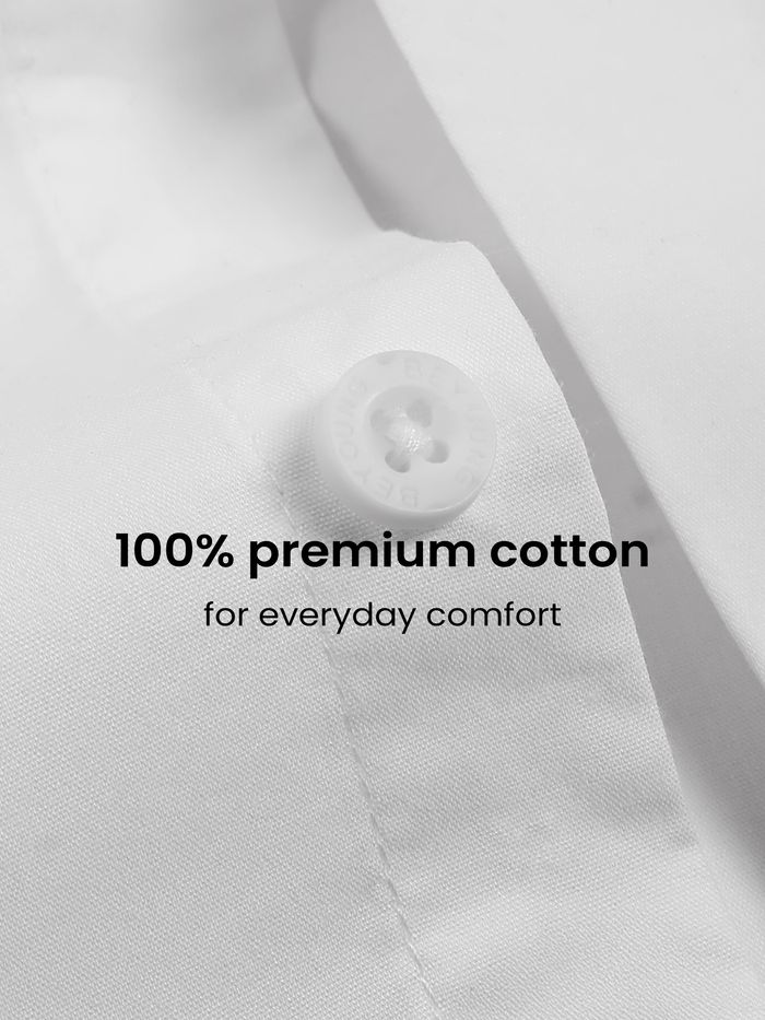 White - Plain Cotton Shirts